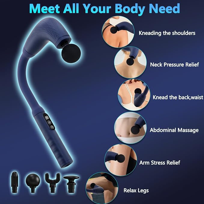 UFFAE Massage Gun with Upgraded Extension Handle, Back Massager - Image 6