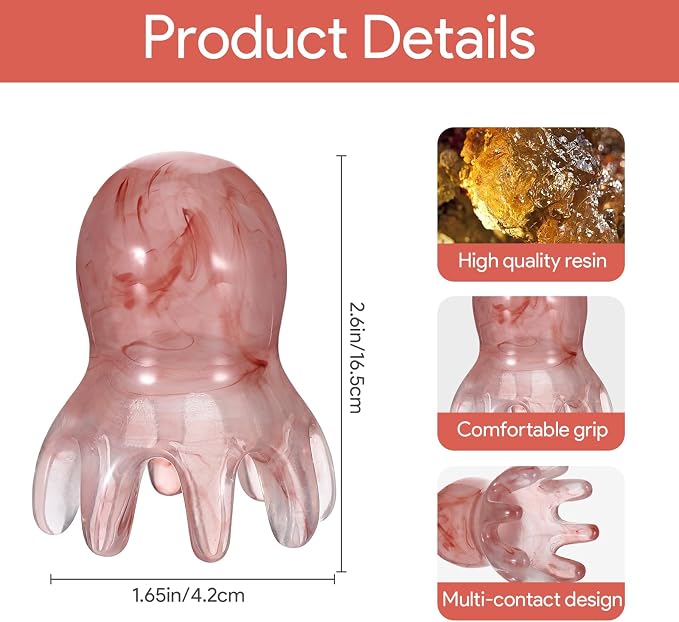 2 Pcs Octopus Head Massage Comb, Scalp Massage Tool - Image 2