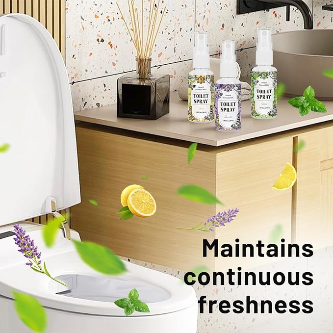 STRN Toilet Spray, Mint & Lavender Natural Scent, Portable Instant Odor - Image 4