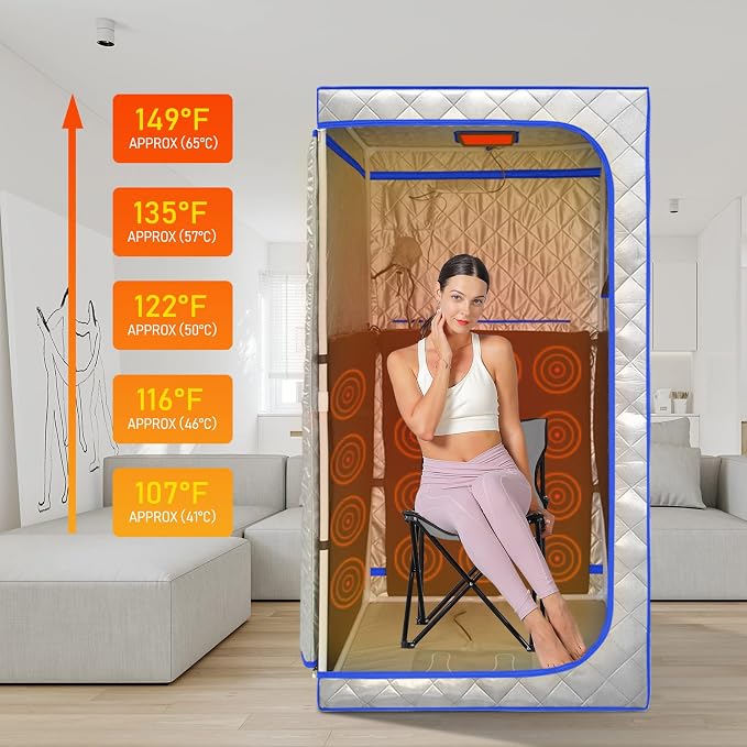 Portable Infrared Sauna, Full Size Far Infrared Sauna, One Person Sauna Tent - Image 5