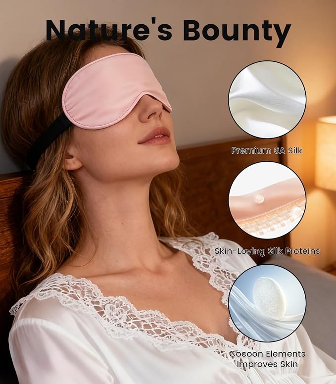 Formé & Found Silk Sleep Mask for Men & Women, 100% 6A Mulberry Silk, 16 Momme - Image 6