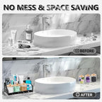 TuCao Marble Bathroom Countertop Organizer, Toothbrush Holders - Image 3