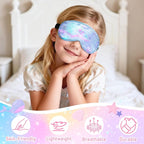 OlyPegic 2 Pcs Kids Sleep Mask Girls Silk Eye Mask Sleeping - Image 4