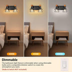 2-Light Farmhouse Bathroom Light Fixtures Over Mirror, Rustic Wood Vanity Lights - Image 4