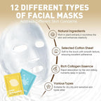 KONEUK 120 Pack Collagen Essence Sheet Face Masks Skincare, Moisturizing & - Image 2
