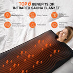 Infrared Sauna Blanket for Home, Low EMF Carbon Crystal Heating, Portable Dry - Image 5