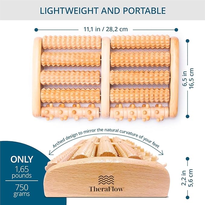 TheraFlow Foot Roller for Plantar Fasciitis Relief and Neuropathy Pain Relief - Image 5