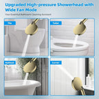 Hibbent All Metal CUPC Certified Shower Head, Handheld Showerhead Combo - Image 7