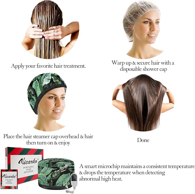 VICARKO Hair Steamer for Deep Conditioning, 10-Level Heats Up Quickly, 118” - Image 6