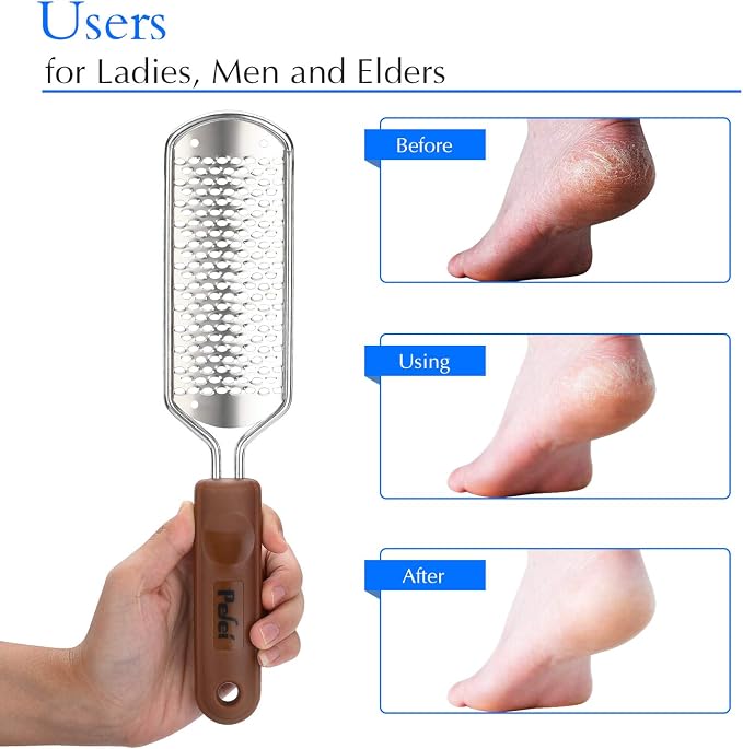 Professional Pedicure Foot File, Colossal Stainless Steel Detachable Foot - Image 4
