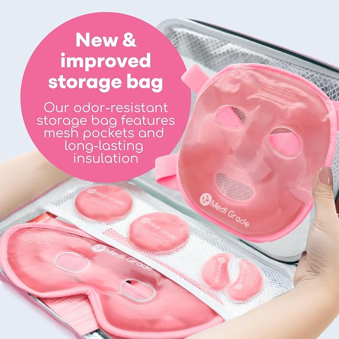 Medi Grade Cooling Ice Face Mask and Cooling Eye Mask - Image 6