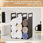 LEIFIDE Set of 4 Interlocking Towel Organizer Metal Bathroom Towel Storage Rack - Image 5