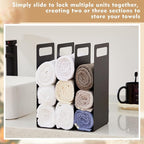 LEIFIDE Set of 2 Interlocking Towel Organizer Metal Bathroom Towel Storage Rack - Image 5