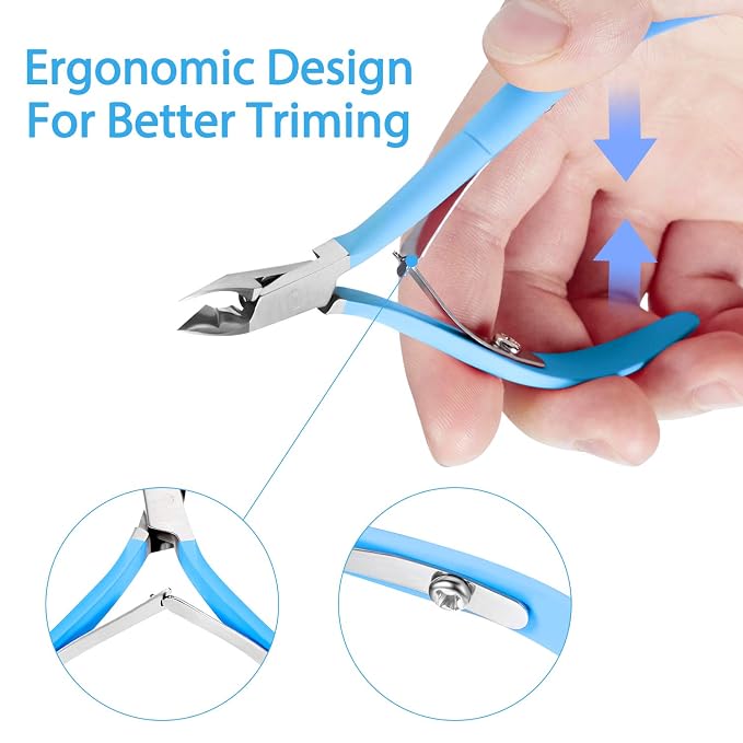 Mudder 3 Pack Blue Cuticle Trimmer Nippers Cutter Tool Stainless Steel Nail - Image 5