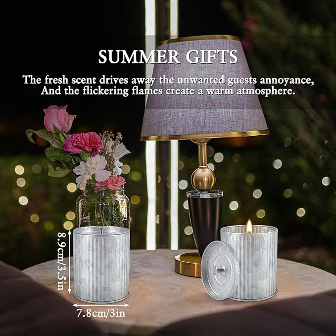 4Packs Citronella Candles Outdoor Indoor, Natural Soy Wax Scented Candles - Image 5
