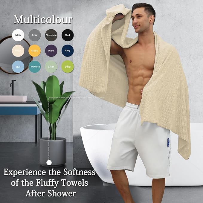 Extra Large Bath Towels Set 35x70 Inches - Image 5