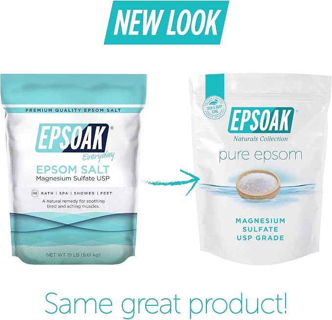Epsoak Epsom Salt 38 lb. Magnesium Sulfate USP. Resealable Epsom Salt Bag - Image 2