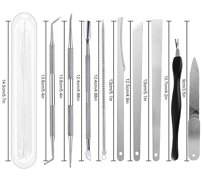 Ingrown Toenail File and Lifters Set, Ingrown Toenail Treatment Pedicure Kit - Image 2