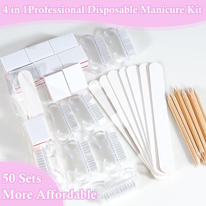 50 Sets Disposable Manicure Kit Basics 4 Piece Nail Kit - Image 5