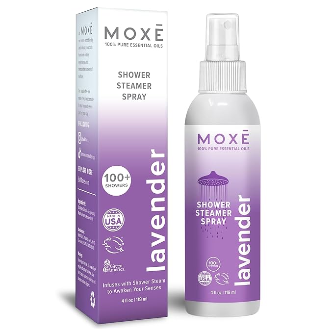 MOXE Shower Mist, Spa Steam Spray, Certified Natural Essential Oils, by MOXE