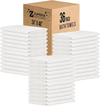 ZUPERIA White Bath Towels Bulk 36 Pack - Image 9