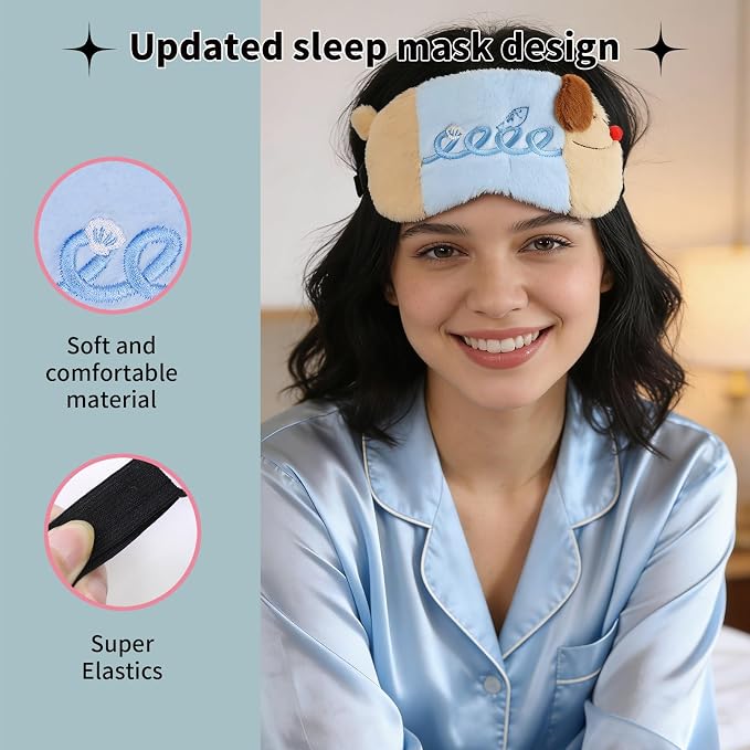 PERFECTSIGHT Sleep Eye Masks, Cute Sleep Eye Cover Lightweight Adjustable - Image 4