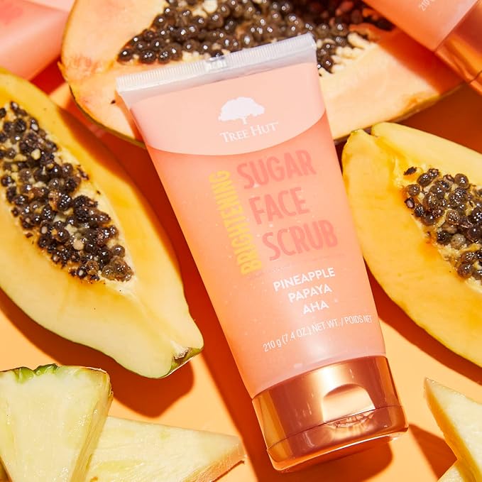 Tree Hut Pineapple & Papaya Brightening Face Scrub | Deep Cleans Pores to - Image 8