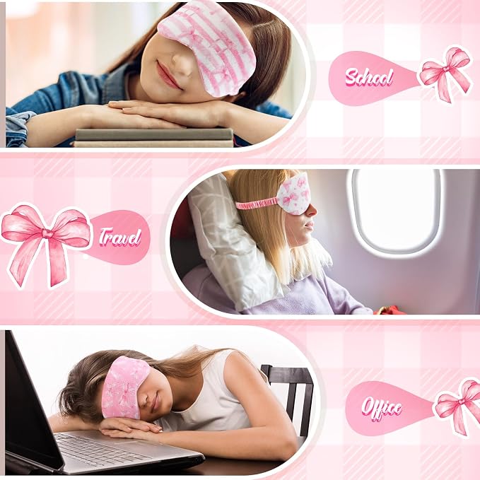 Cuffbow 6 Pack Plush Sleep Mask Set, Cute Plush Eye Masks - Image 5