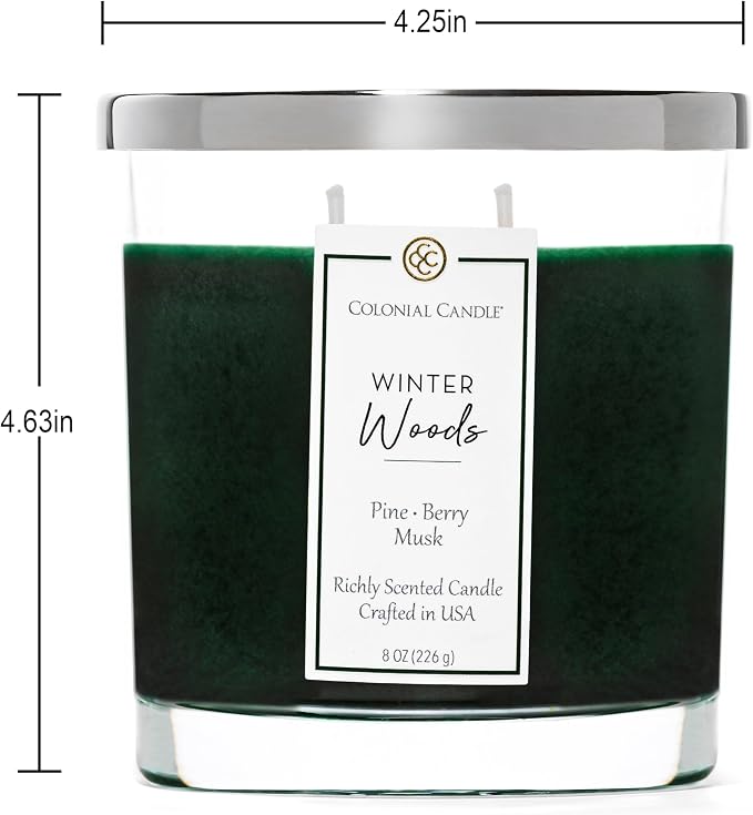 Colonial Candle Winter Woods Scented Candle Jar, Highly Fragranced Candles - Image 4