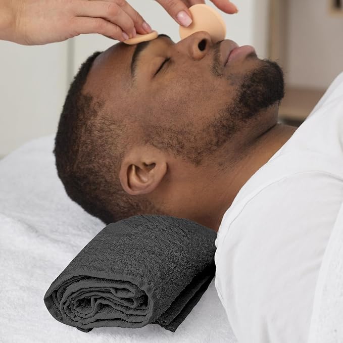 Reed&Pick 24 Pack Dark Grey Hand Towels 100% Cotton Spa Towels – 16x26 inches - Image 8