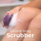 MainBasics Silicone Body Scrubber Dual-Sided Shower Loofah and Massaging Nodes - Image 2