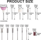 ANCIRS 11 Pcs Nail Drill Bits Sets + 6 Pcs 3/32" File Sanding Bands, Nail File - Image 2