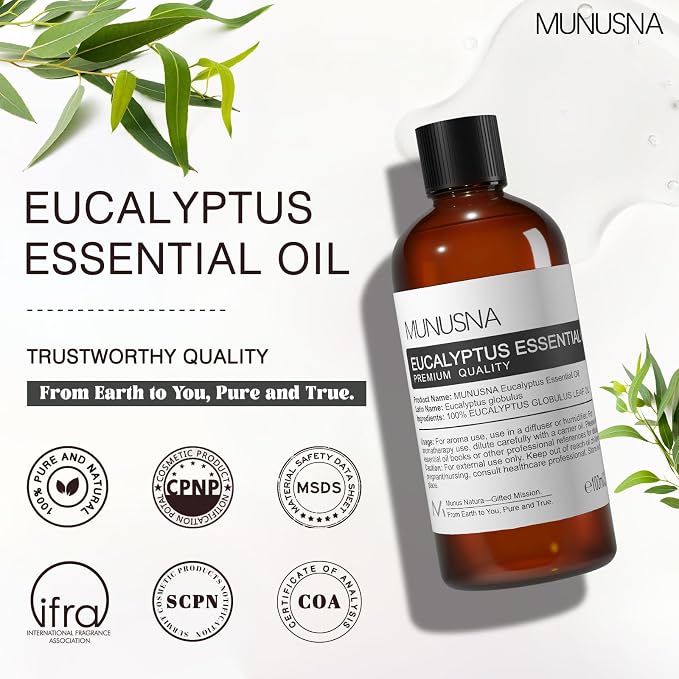 Eucalyptus Essential Oil, Premium Grade Pure Eucalyptus Oils 100ML, 100% - Image 2