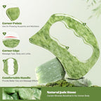 airogym Jade Stone Gua Sha Massage Tool Set, Gua Sha Muscle Scraper Tool - Image 2