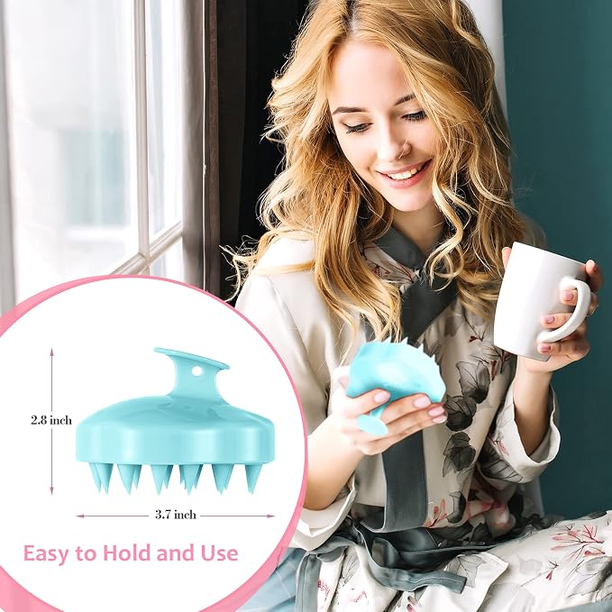 URTHEONE Hair Scalp Massager Shampoo Brush, Soft Silicone Hair Scrub Brush - Image 6