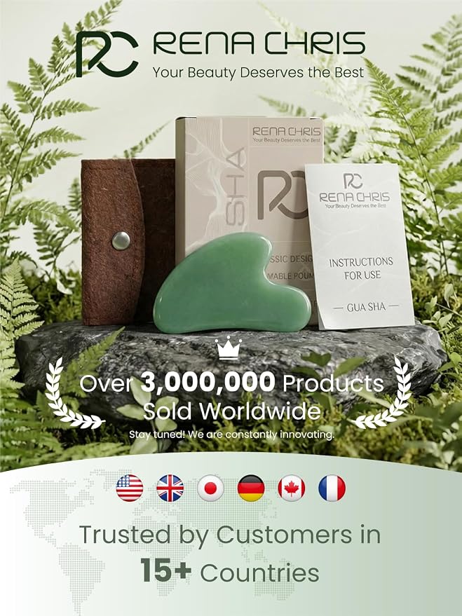 Rena Chris Gua Sha Facial Tools, Manual Massage Tool - Image 7