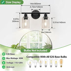 Zarbitta 2-Light Bathroom Light Fixtures, Bathroom Wall Lamp - Image 8