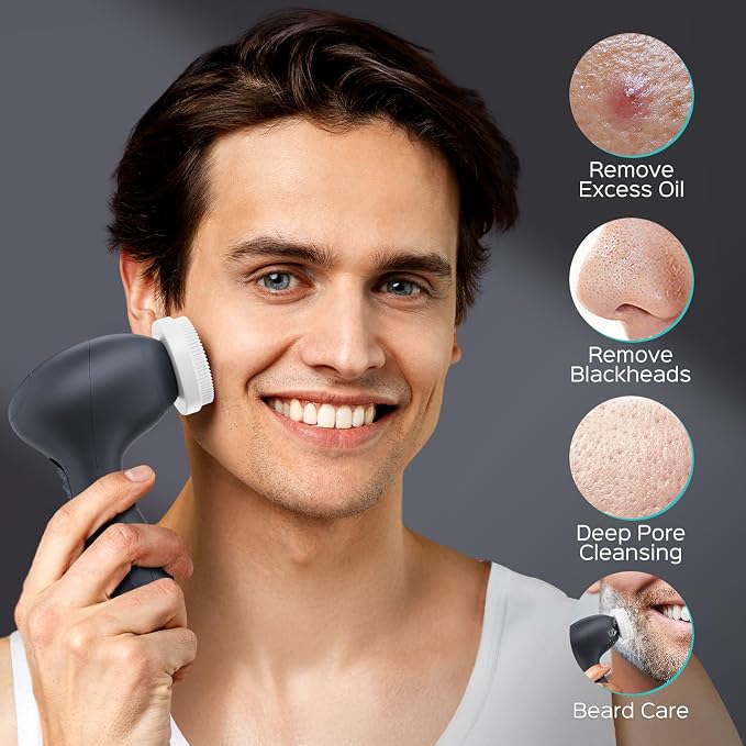 COSLUS Face Scrubber Facial Cleansing Brush: 2 Speed Adjustable Face Cleansing - Image 2