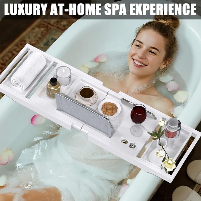 Bathtub Tray Caddy, Expandable Bath Trays - Image 5