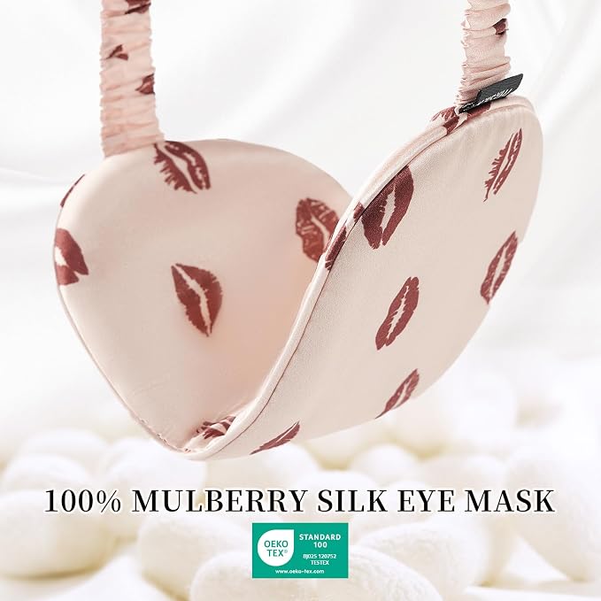 THXSILK Sleep Mask 100% 19 Momme Pure Mulberry Silk Super Smooth Cooling - Image 2