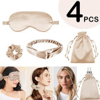 4Pcs Silk Sleep Masks Satin Eye Mask Silky Eyes Cover Blindfold Eyeshade - Image 2