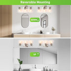 hykolity 3-Light Bathroom Vanity Light, 5-Piece All-in-One Bathroom Set - Image 3