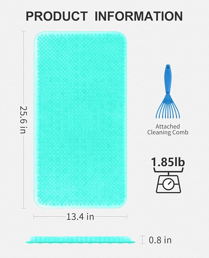 OTHWAY Non Slip Grassy Bathtub Mat : 25.6X13.4 inches Sturdy But Soft Bath - Image 4