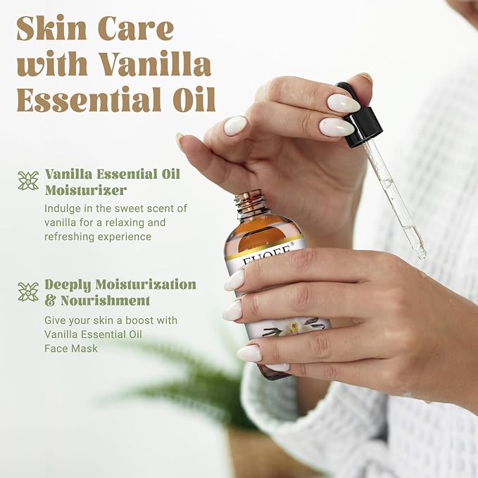 EUQEE 118ml Vanilla Essential Oil, Pure Vanilla Fragrance Essential Oil - Image 5