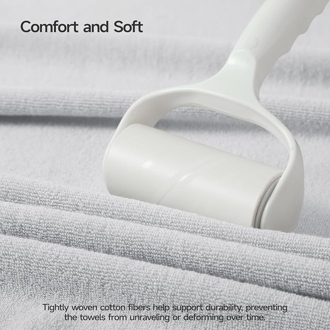 ecolook Bath Towels Set of 4, 100% Cotton, 27 x 55 Inches, Quick-Drying & - Image 5