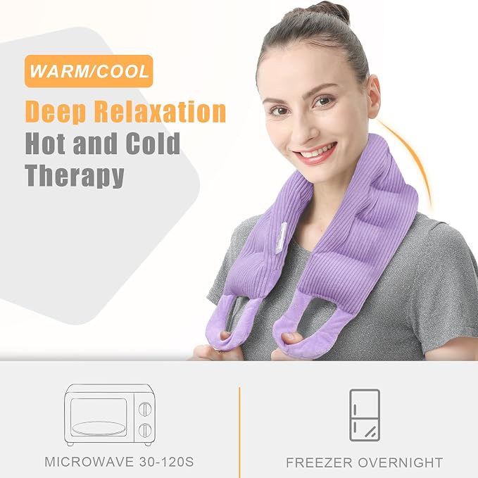 UNCN Long Heating Pad for Neck and Shoulders Back 33 x 5.9inches Microwavable - Image 4
