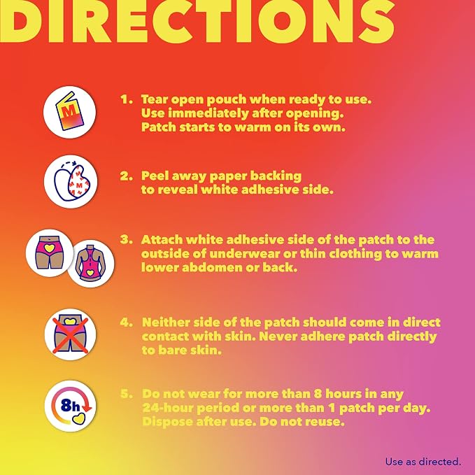 Midol Heat Vibes Menstrual Pain Relief Heat Patches - Image 5