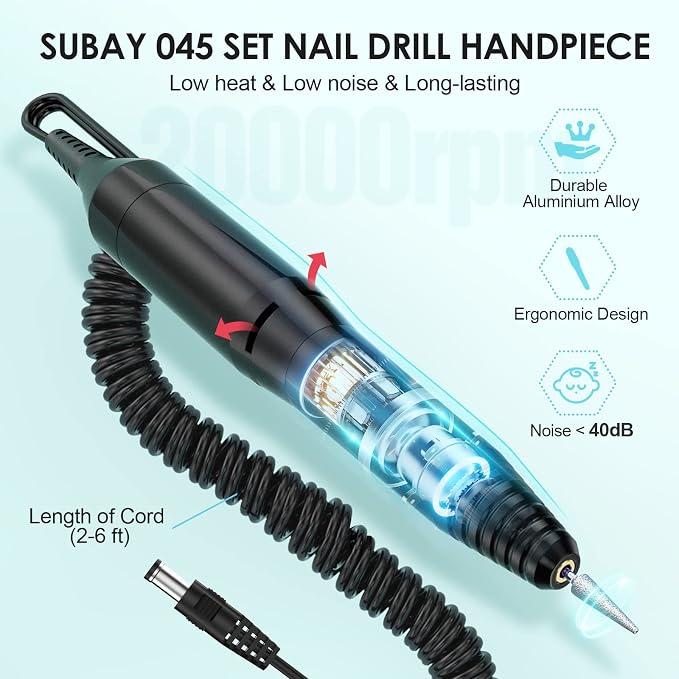 Professional Electric Nail Drill Machine Nail File Drill Set Kit - Image 3