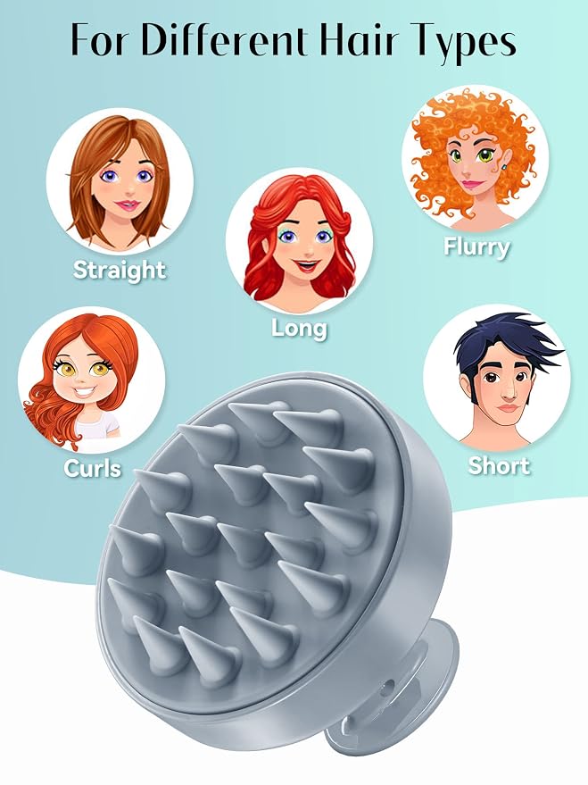 HEETA Scalp Massager Hair Growth, Soft Silicone Scalp Scrubber Shampoo Brush - Image 6
