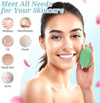 Silicone Back/Body/Face Scrubber & Soft Bath Glove Set 4PCS, Gentle Exfoliating - Image 7